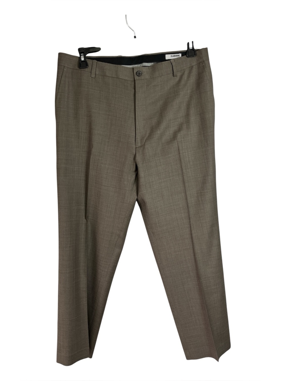 Claiborne Luxe Men's 36x30 Wool Blend Suit Separate Dress Pants Taupe
